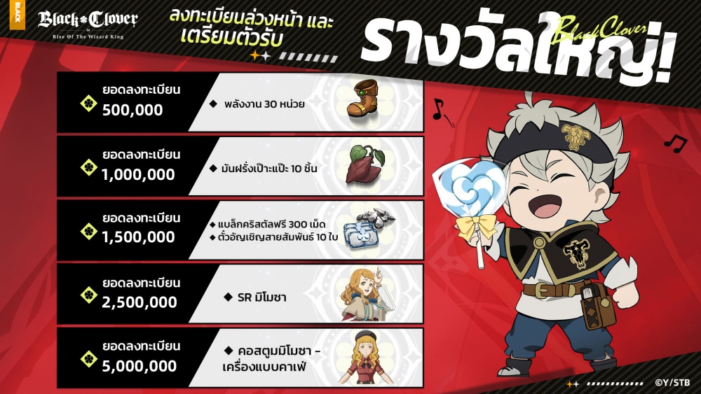 การีนาเตรียมเปิดเกม Black Clover M : Rise of the Wizard King 30 พ.ย. นี้! 7 การีนาเตรียมเปิดเกม Black Clover M : Rise of the Wizard King 30 พ.ย. นี้!