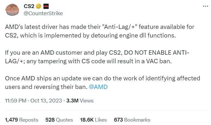 ฟีเจอร์ Anti-Lag+ ของ AMD ทำให้ผู้เล่นบางคนถูกแบนจากการเล่นเกม