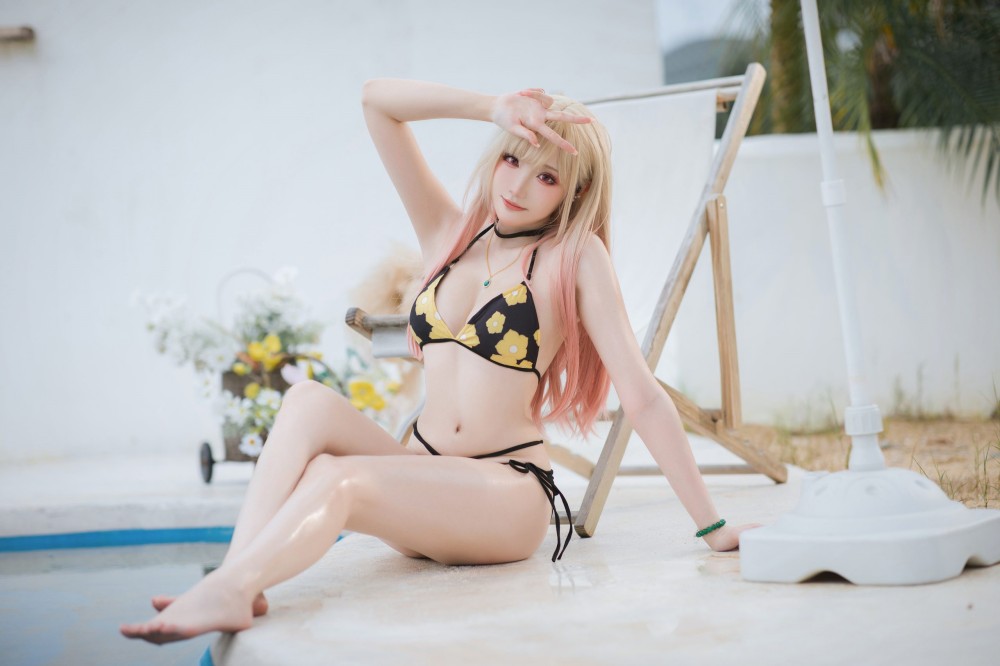 คอสเพลย์ Marin จากหนุ่มเย็บผ้ากับสาวนักคอสเพลย์ ในบิกินี่ตัวเก่ง 11 Marin My Dress Up Darling Cosplay by Guaxichan 10