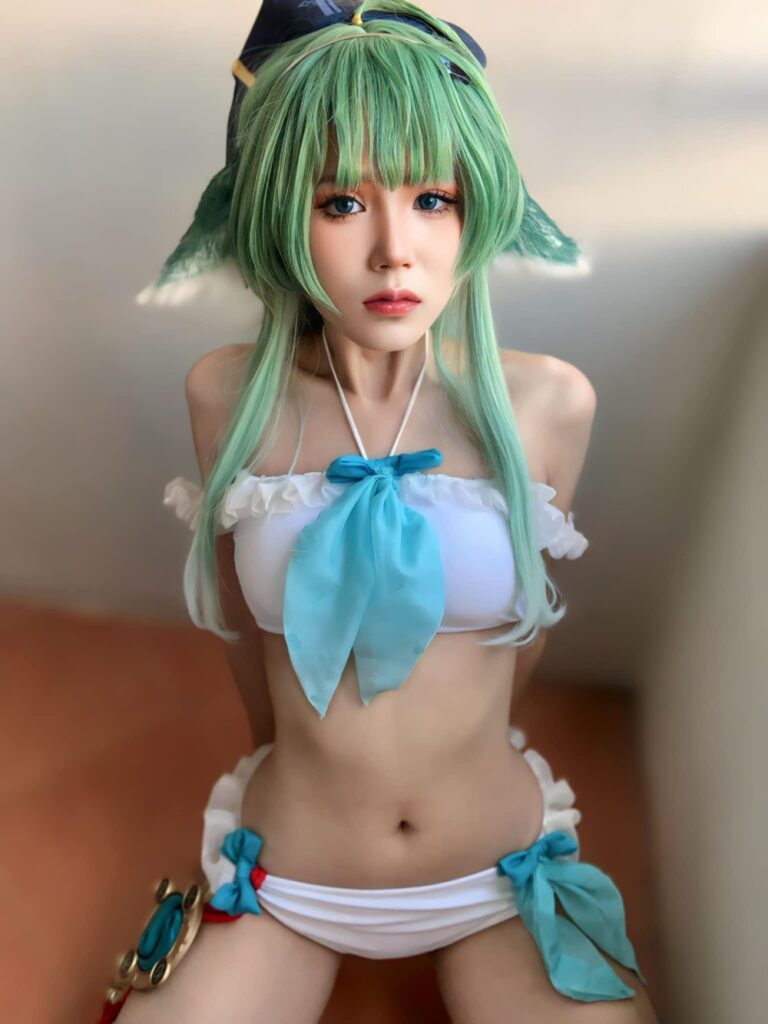 ผลงานคอสเพลย์ Huohuo จาก Honkai: Star Rail ในชุดว่ายน้ำฝีมือคุณอีฟกาฟี่ 4 Huohuo Honkai: Star Rail Cosplay by Evekafy 2