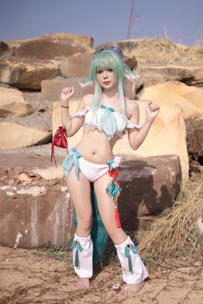 ผลงานคอสเพลย์ Huohuo จาก Honkai: Star Rail ในชุดว่ายน้ำฝีมือคุณอีฟกาฟี่ 10 Huohuo Honkai: Star Rail Cosplay by Evekafy 4