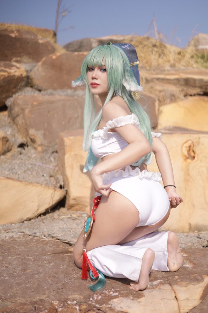 ผลงานคอสเพลย์ Huohuo จาก Honkai: Star Rail ในชุดว่ายน้ำฝีมือคุณอีฟกาฟี่ 9 Huohuo Honkai: Star Rail Cosplay by Evekafy 5