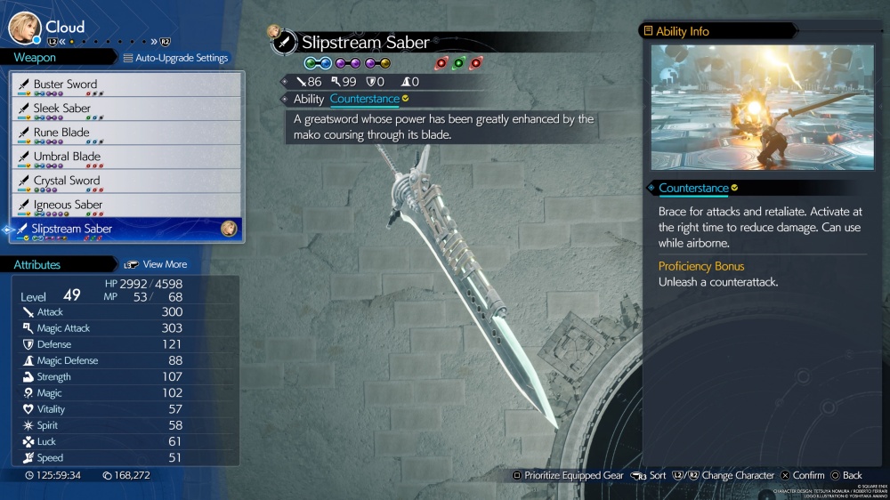 Final Fantasy VII Rebirth Cloud Weapon List 7