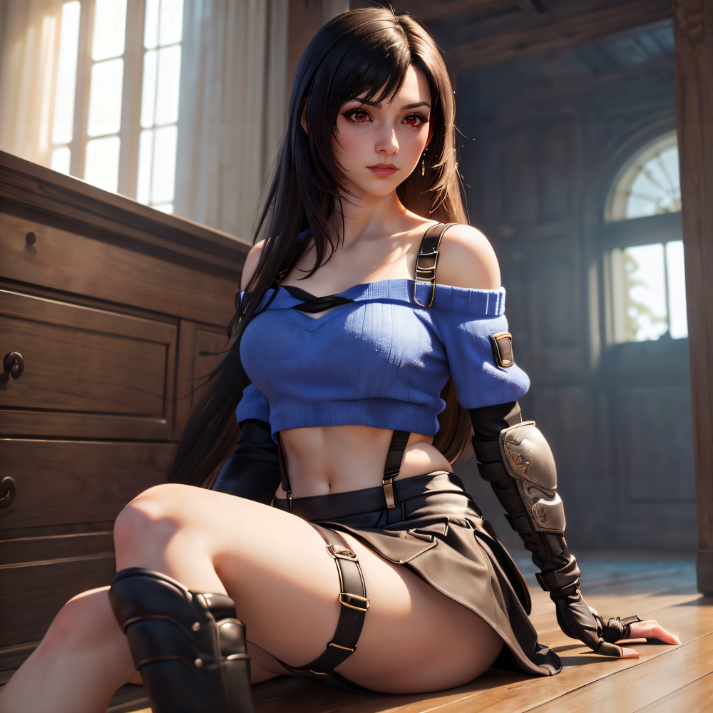 AI แฟนอาร์ต Tifa จาก Final Fantasy VII Rebirth 2 Tifa Final Fantasy VII Rebirth AI Fanart by Yves KrauBe 1