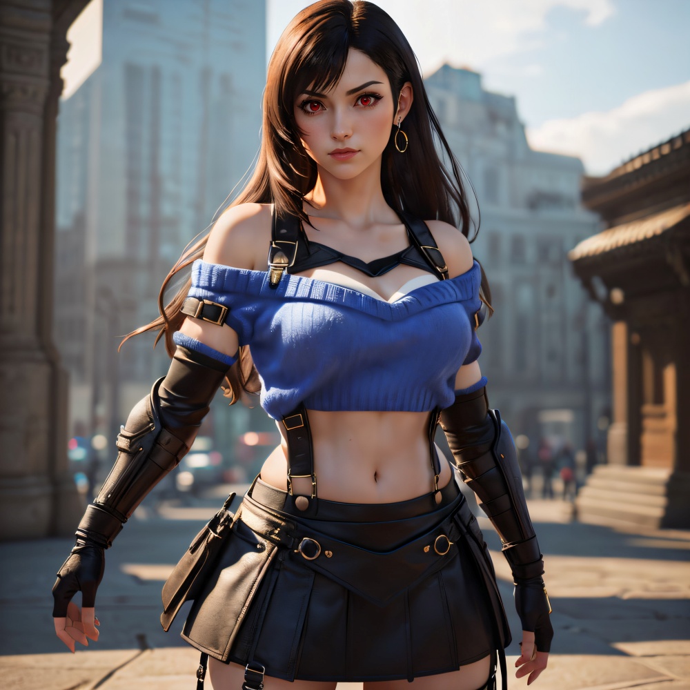 AI แฟนอาร์ต Tifa จาก Final Fantasy VII Rebirth 8 Tifa Final Fantasy VII Rebirth AI Fanart by Yves KrauBe 3