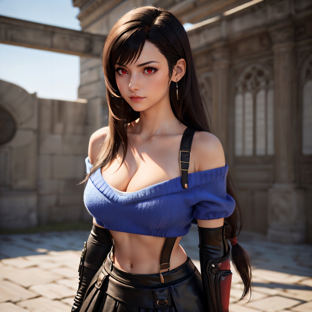 AI แฟนอาร์ต Tifa จาก Final Fantasy VII Rebirth 7 Tifa Final Fantasy VII Rebirth AI Fanart by Yves KrauBe 4