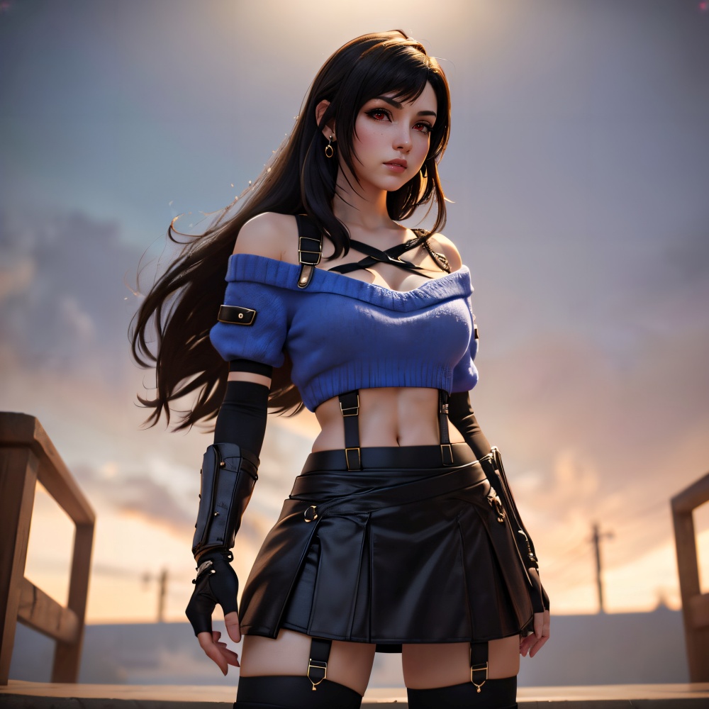 AI แฟนอาร์ต Tifa จาก Final Fantasy VII Rebirth 5 Tifa Final Fantasy VII Rebirth AI Fanart by Yves KrauBe 6