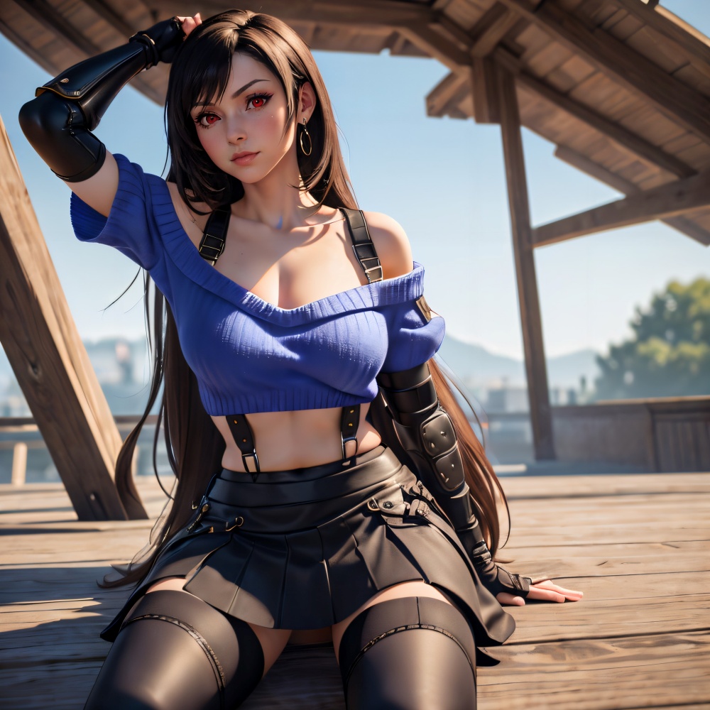 AI แฟนอาร์ต Tifa จาก Final Fantasy VII Rebirth 3 Tifa Final Fantasy VII Rebirth AI Fanart by Yves KrauBe 8