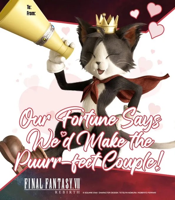 มาบอกรักกันในแบบ Final Fantasy VII Rebirth 8 Final Fantasy VII Rebirth Valentine Card 7