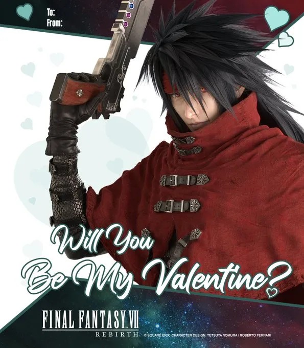 มาบอกรักกันในแบบ Final Fantasy VII Rebirth 9 Final Fantasy VII Rebirth Valentine Card 8