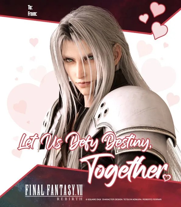 มาบอกรักกันในแบบ Final Fantasy VII Rebirth 11 Final Fantasy VII Rebirth Valentine Card 10
