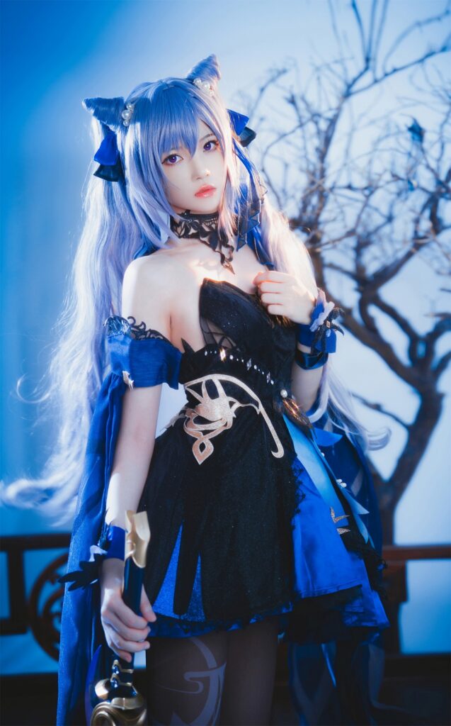 คอสเพลย์ Keqing จาก Genshin Impact ที่หน้านิ่งแต่สวยโดนใจ 2 Keqing Genshin Impact Cosplay by Cherry neko 1