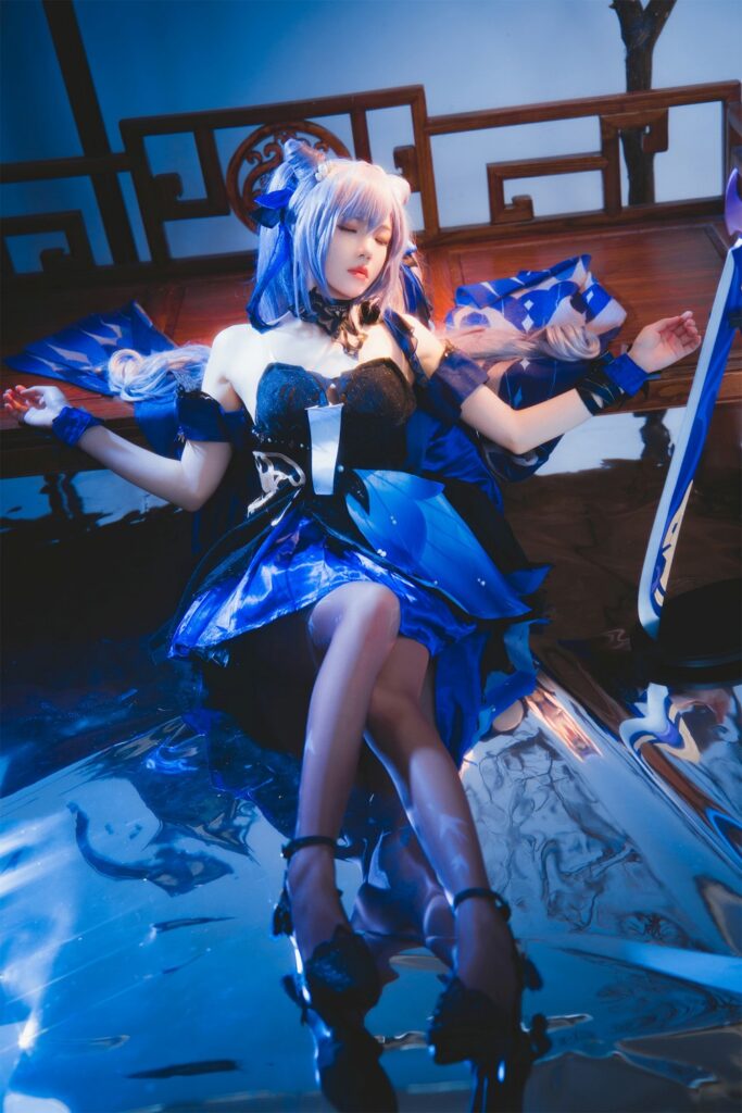 คอสเพลย์ Keqing จาก Genshin Impact ที่หน้านิ่งแต่สวยโดนใจ 7 Keqing Genshin Impact Cosplay by Cherry neko 2