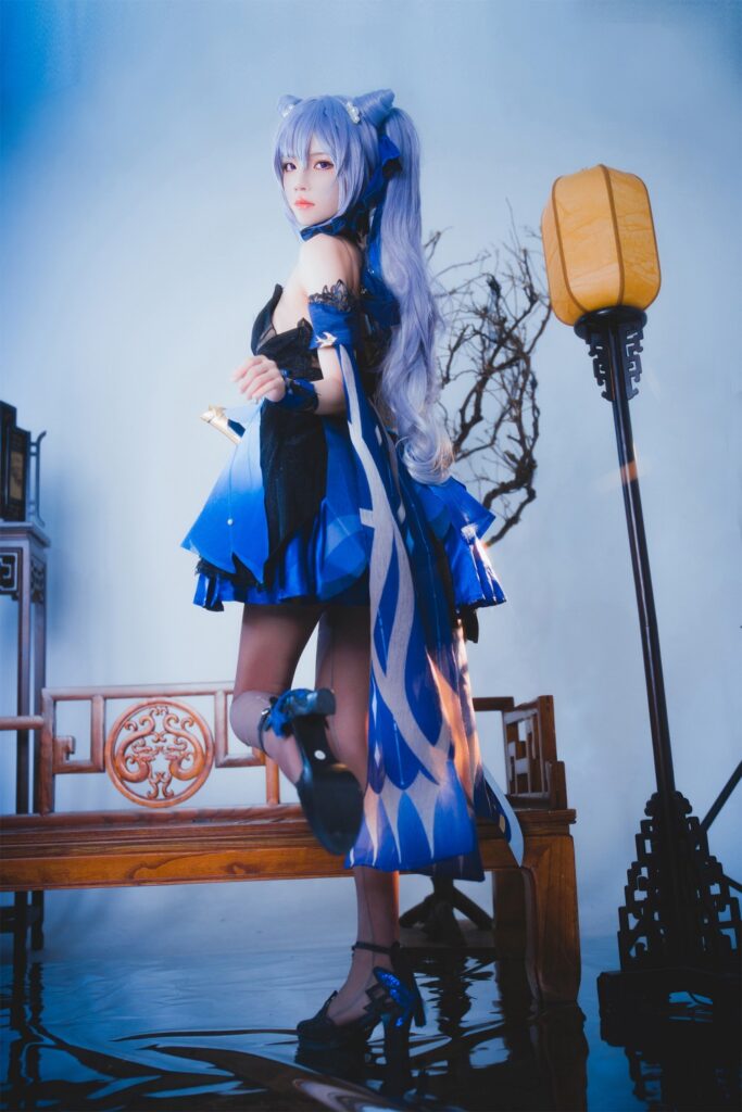 คอสเพลย์ Keqing จาก Genshin Impact ที่หน้านิ่งแต่สวยโดนใจ 4 Keqing Genshin Impact Cosplay by Cherry neko 5