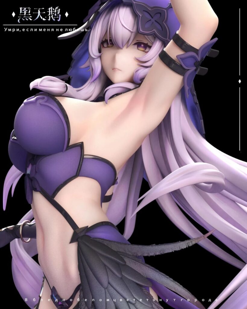 ฟิกเกอร์ Black Swan จาก Honkai: Star Rail ที่สามารถถอดชุดได้ 4 Black Swan Honkai: Star Rail Figure by HunYu Studios 3
