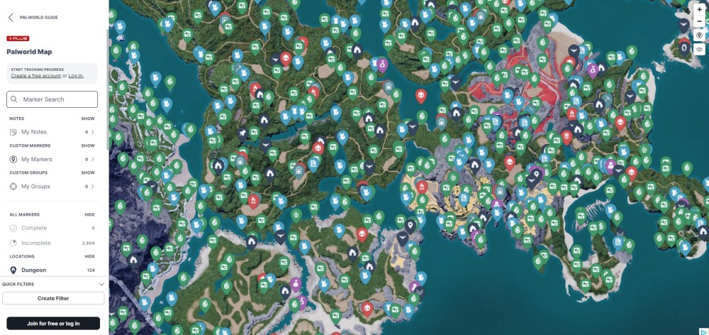 แผนที่ Palworld แบบ Interactive ของ IGN พร้อมให้ใช้งานแล้ว 2 Palworld Interactive Map Available 1