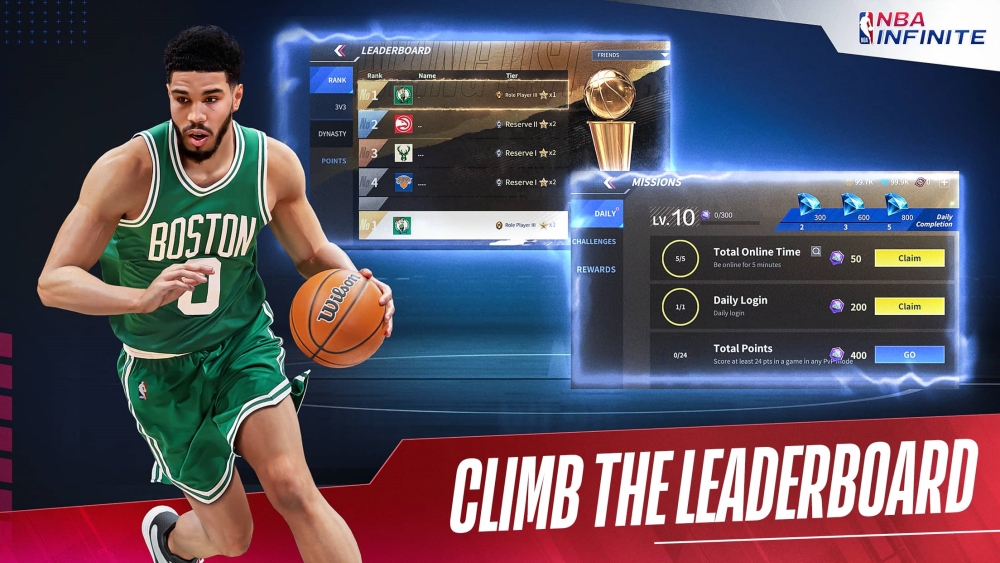 สร้างตำนานนักบาสดาวรุ่งใน NBA INFINITE เกมบาสเกตบอลมือถือตัวใหม่