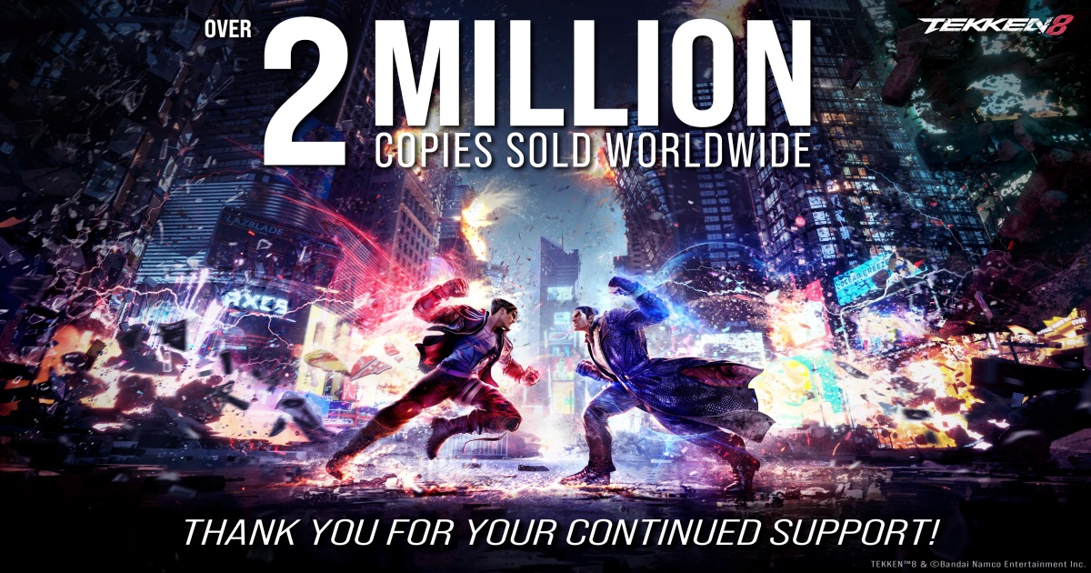 TEKKEN 8 ทำยอดจำหน่ายกว่า 2 ล้านชุดทั่วโลกภายในเดือนแรกที่เปิดตัวเกม