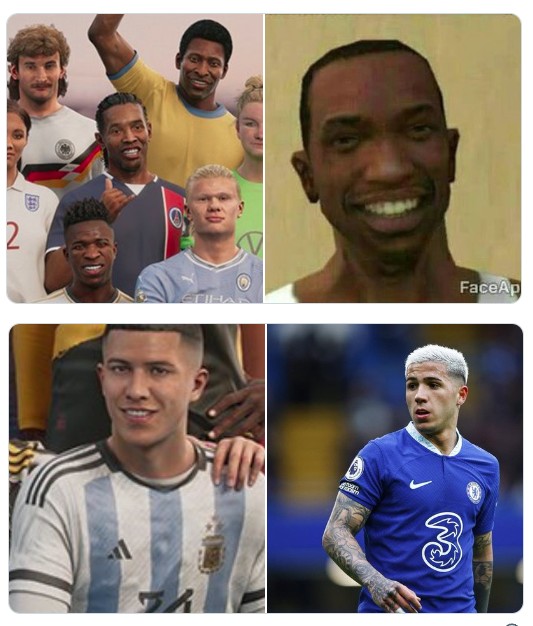 หน้าของนักเตะในเกม EA Sports FC 24 ดูราวกับหลุดออกมาจาก The Sims