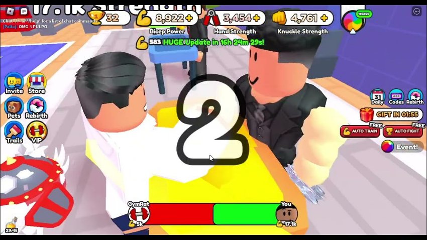 อัปเดตโค้ด Roblox - Arm Wrestling Simulator 2 อัปเดตโค้ด Roblox - Arm Wrestling Simulator