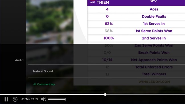 การแข่งขัน Wimbledon นำเทคโนโลยีคำบรรยายจาก AI มาใช้งาน 2 การแข่งขัน Wimbledon นำเทคโนโลยีคำบรรยายจาก AI มาใช้งาน