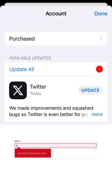 ข้อกำหนด App Store ทำให้ Twitter ไม่สามารถใช้ชื่อ X ได้ 2 ข้อกำหนด App Store ทำให้ Twitter ไม่สามารถใช้ชื่อ X ได้