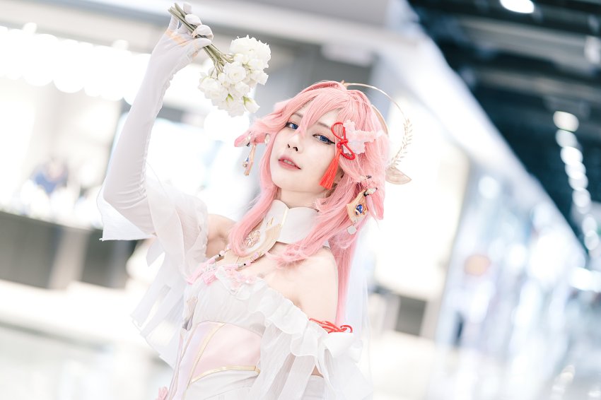 คอสเพลย์ Yae Miko เวอร์ชั่นชุดเจ้าสาวฝีมือคุณเบ้บ 2 คอสเพลย์ Yae Miko เวอร์ชั่นชุดเจ้าสาวฝีมือคุณเบ้บ