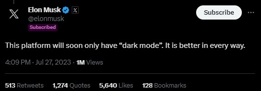 Twitter อาจมีให้ใช้งานเฉพาะ Dark Mode เท่านั้น 2 Twitter อาจมีให้ใช้งานเฉพาะ Dark Mode เท่านั้น