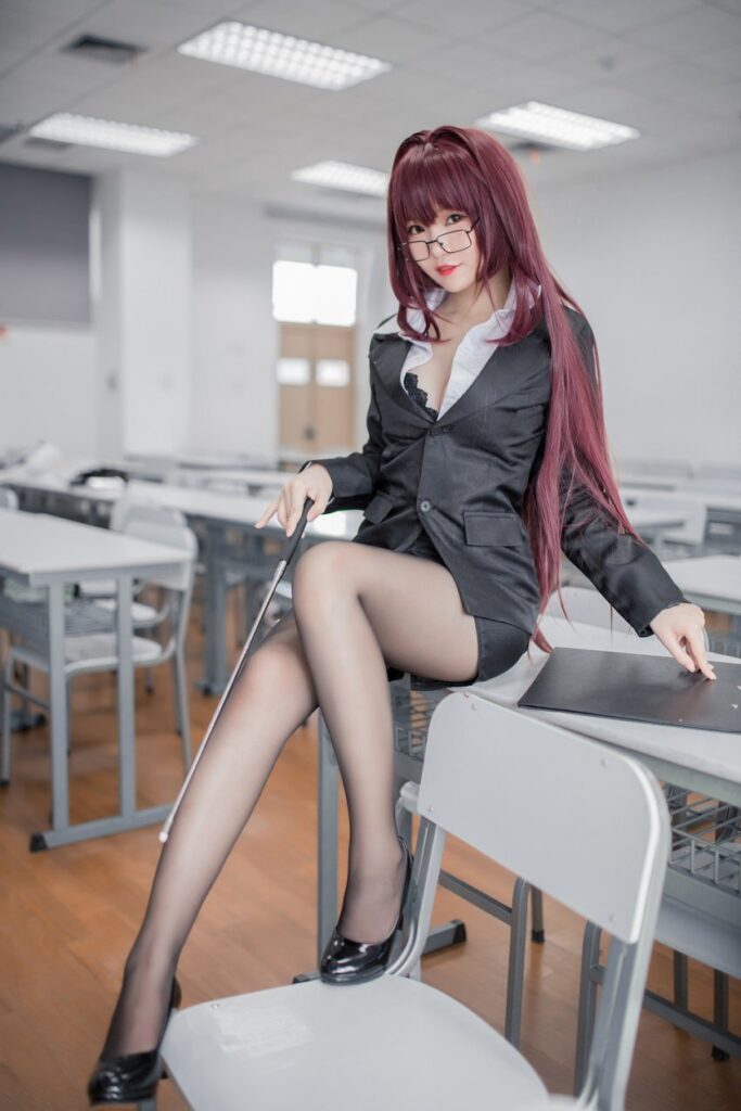 คอสเพลย์ Sgathaich จาก Fate/Grand Order เวอร์ชั่นคุณครูสุดแจ่ม
