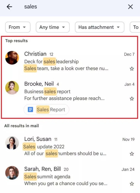 Gmail ใช้งาน AI เข้ามาช่วยในการค้นหาอีเมลให้ดียิ่งขึ้น 2 Gmail ใช้งาน AI เข้ามาช่วยในการค้นหาอีเมลให้ดียิ่งขึ้น