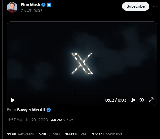Twitter เตรียมเปลี่ยนมาใช้งานชื่อ X แทน