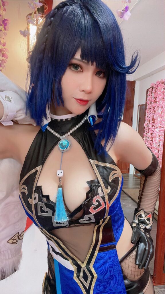 Pyon แปลงโฉมเป็น Yelan จาก Genshin Impact ในชุดสุดแหวก 3 Pyon แปลงโฉมเป็น Yelan จาก Genshin Impact ในชุดสุดแหวก
