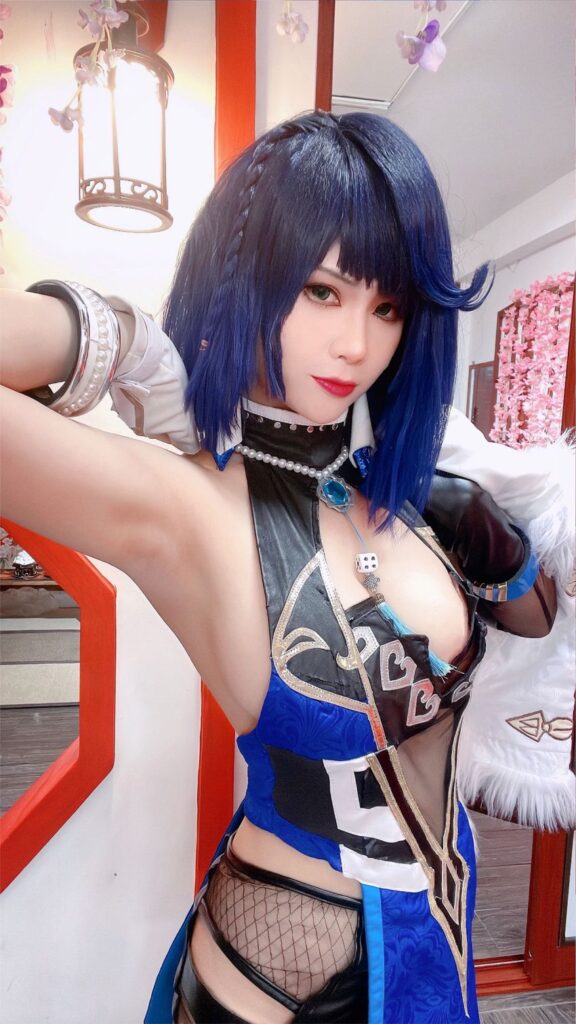 Pyon แปลงโฉมเป็น Yelan จาก Genshin Impact ในชุดสุดแหวก 2 Pyon แปลงโฉมเป็น Yelan จาก Genshin Impact ในชุดสุดแหวก