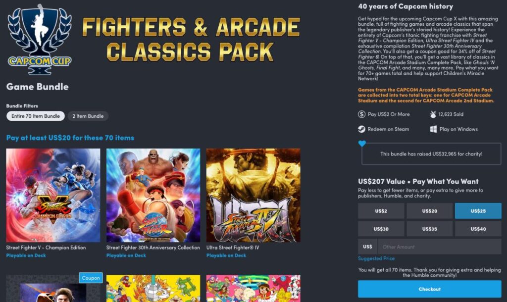 Humble Bundle จับมือ CAPCOM เปิดตัวชุดสุดคุ้มเกือบ 70 เกมในราคา 700 บาท 2 ซื้อ Humble Bundle CAPCOM