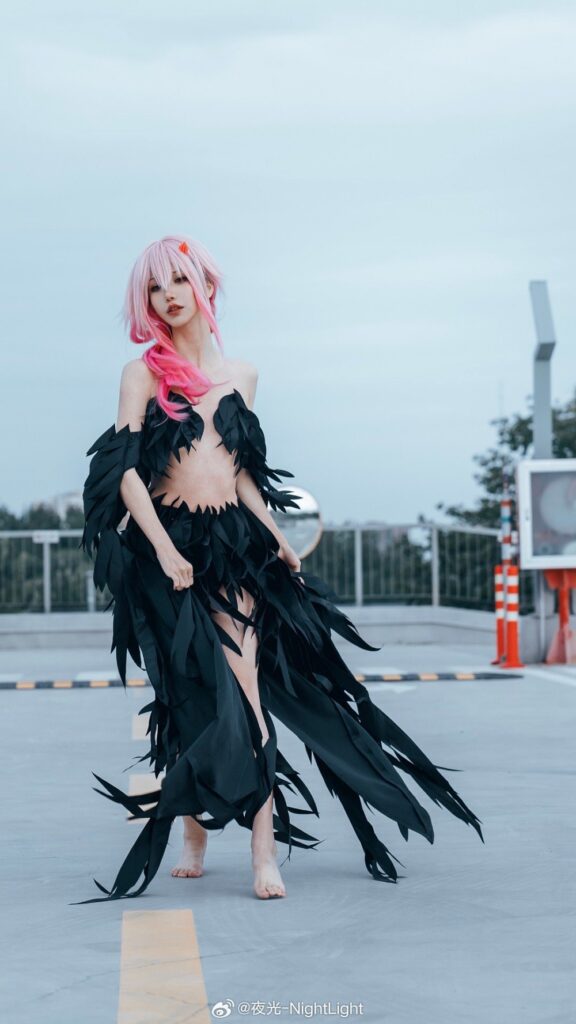 คอสเพลย์ Inori Yuzuriha จาก Guilty Crown ในชุดสีดำสุดแซ่บ 3 Inori Yuzuriha Guilty Crown Cosplay by Night Light