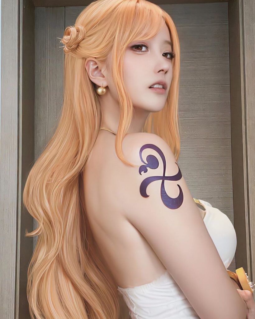 คอสเพลย์ Nami จาก One Piece ในชุดสีขาวสุดแจ่ม 2 Nami One Piece Cosplay by Laohu