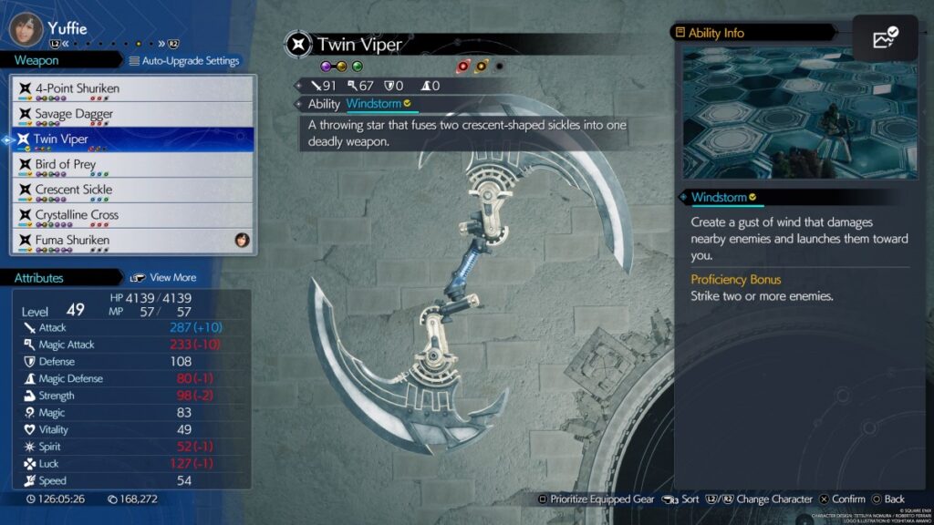 รวมวิธีการตามหาอาวุธทั้งหมดของ Yuffie ใน Final Fantasy VII Rebirth 4 Final Fantasy VII Rebirth Yuffie Weapon List