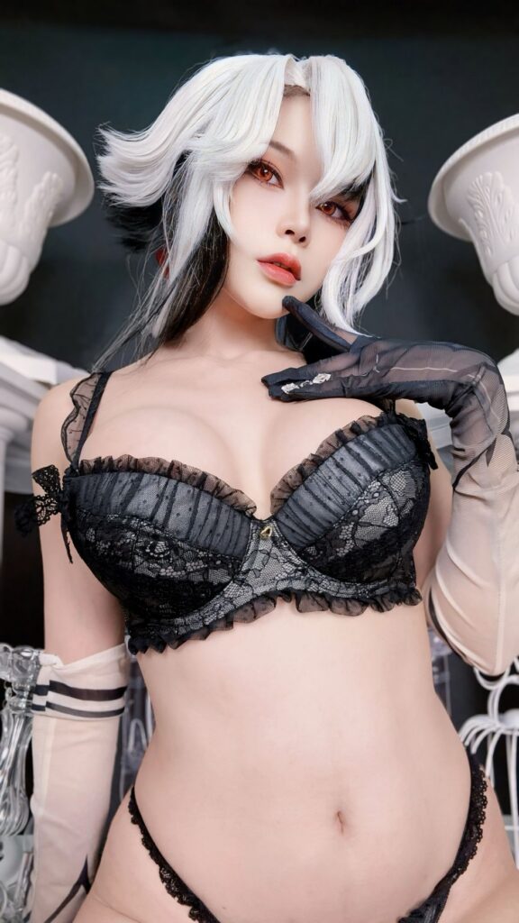 คุณมิรินสุดแซ่บ แปลงโฉมเป็น Arlecchino จาก Genshin Impact ในชุดชั้นใน 7 Arlecchino Genshin Impact Cosplay by Mirin