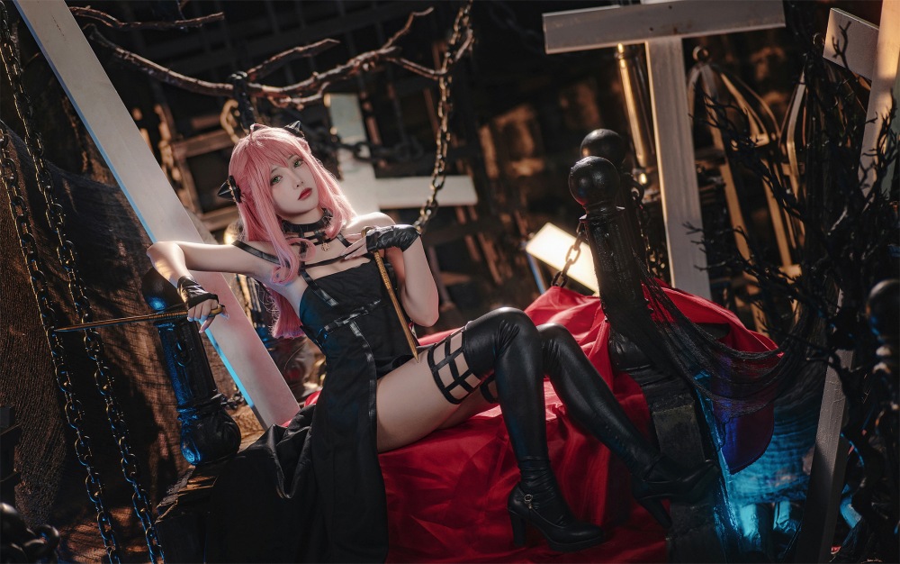 คอสเพลย์ Anya จาก Spy x Family ในสไตล์มือสังหารสาว 3 Anya Spy x Family Cosplay by A-Xuan