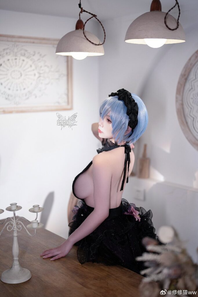 สาวจีนแปลงโฉมเป็น Rei ในชุดเดรสลูกไม้สีดำ 6 สาวจีนแปลงโฉมเป็น Rei ในชุดเดรสลูกไม้สีดำ