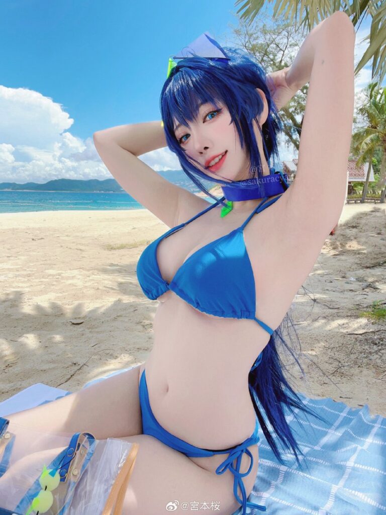 คอสเพลย์ New Jersey จาก Azur Lane เที่ยวทะเล 2 คอสเพลย์ New Jersey จาก Azur Lane เที่ยวทะเล