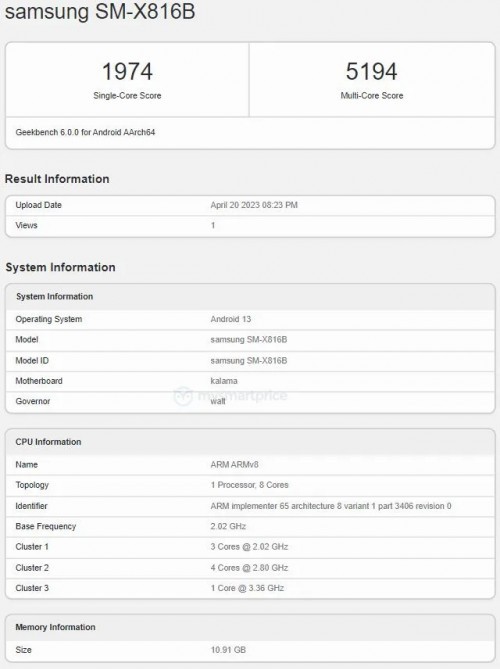 Samsung Galaxy Tab S9+ อาจมาพร้อมกับชิปเซ็ต Snapdragon 8 Gen 2 2 Samsung Galaxy Tab S9+ อาจมาพร้อมกับชิปเซ็ต Snapdragon 8 Gen 2