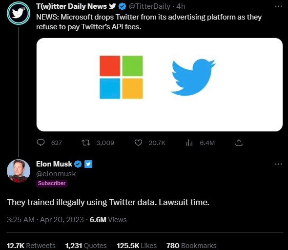 Elon Musk ขู่จะฟ้องร้อง Microsoft หลังละเมิดข้อมูลภายใน 2 Elon Musk ขู่จะฟ้องร้อง Microsoft หลังละเมิดข้อมูลภายใน