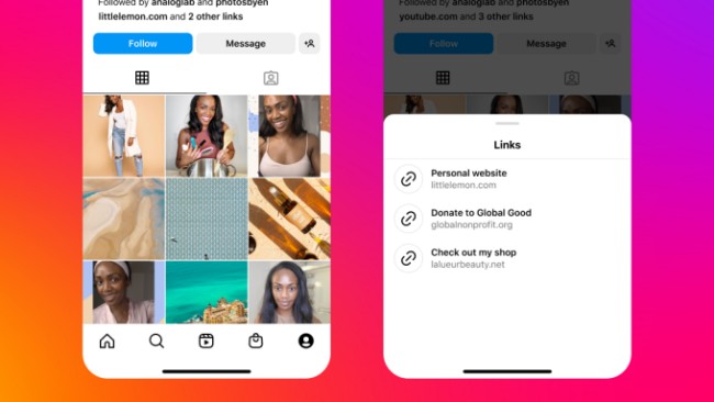 Instagram เพิ่มให้ผู้ใช้งานใส่ลิงก์ในหน้า Bio ได้สูงสุด 5 ลิงก์ 2 Instagram เพิ่มให้ผู้ใช้งานใส่ลิงก์ในหน้า Bio ได้สูงสุด 5 ลิงก์