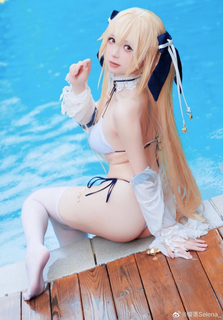 คอสเพลย์ Anchorage จาก Azur Lane ใส่บิกินี่อวดหุ่นสวย