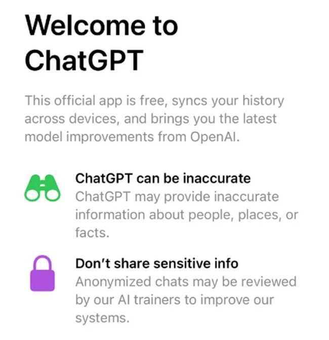 OpenAI ปล่อยแอปพลิเคชัน ChatGPT สำหรับ iOS อย่างเป็นทางการ 2 OpenAI ปล่อยแอปพลิเคชัน ChatGPT สำหรับ iOS อย่างเป็นทางการ