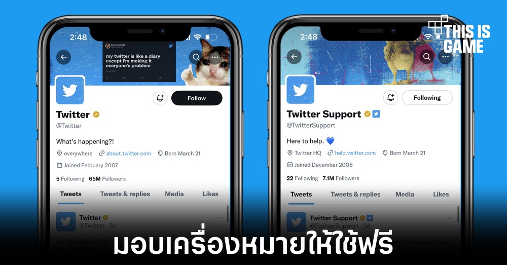 Twitter มอบเครื่องหมายสีทองให้ฟรีกับผู้ลงโฆษณาสูงสุด 500 ราย 1 Twitter มอบเครื่องหมายสีทองให้ฟรีกับผู้ลงโฆษณาสูงสุด 500 ราย
