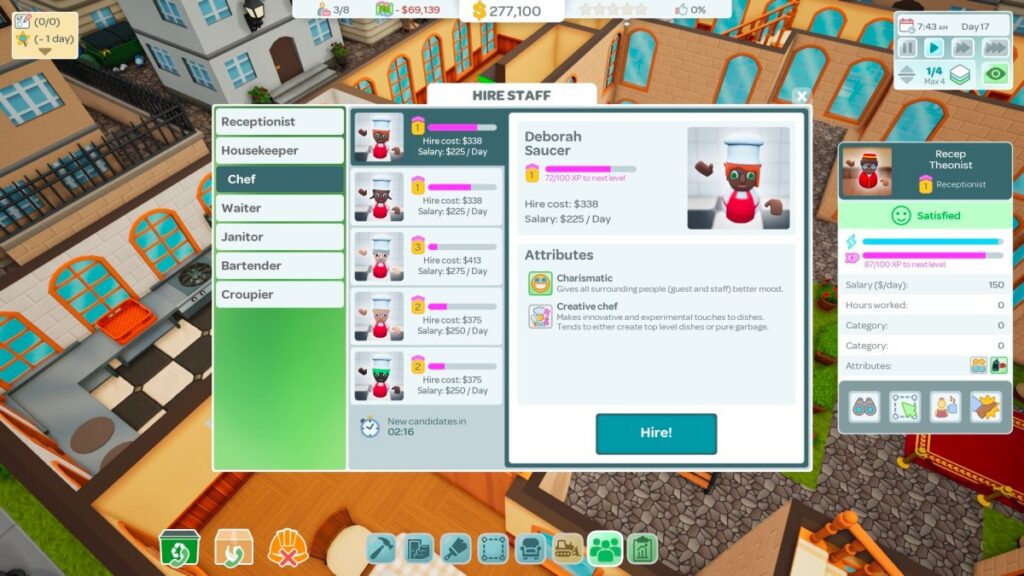 เปิดตัว Hotel Architect เกมแนวดูแลธุรกิจโรงแรมสุดปั่นป่วน 5 Hotel Architect