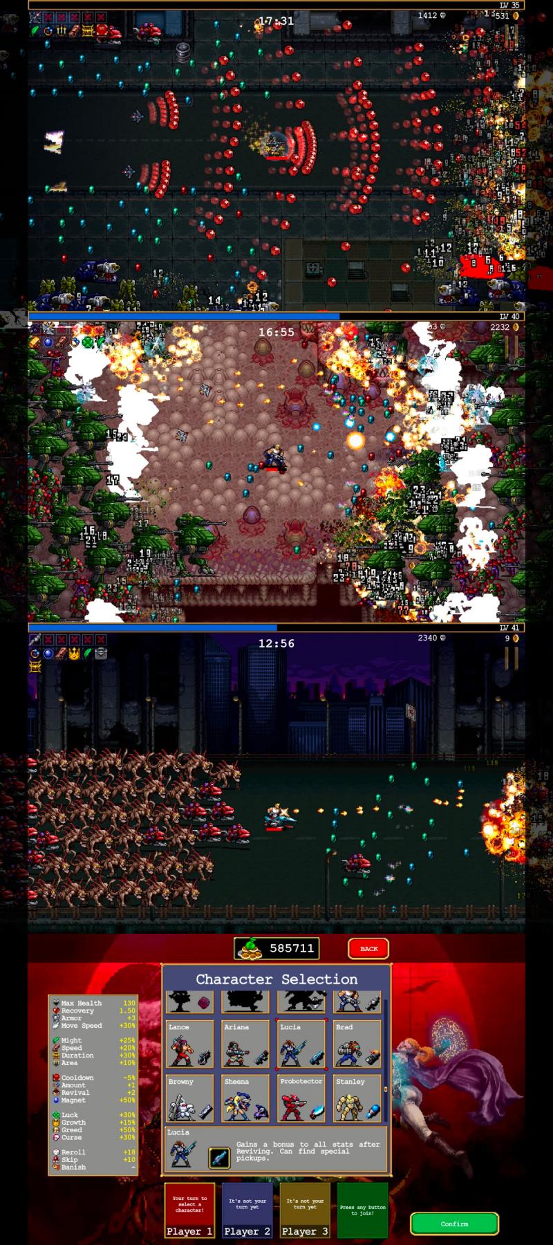 Vampire Survivors จับมือเกมดัง Contra เปิดตัว DLC ใหม่ 2 Vampire Survivors Contra DLC