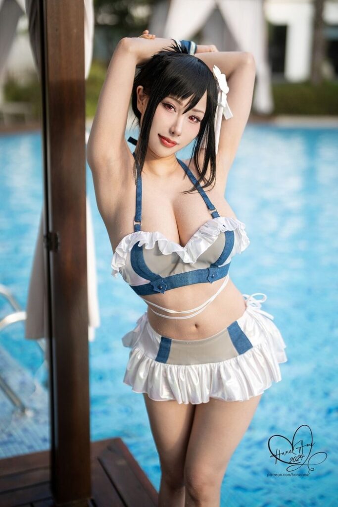 HanaAme จัดเต็มแปลงโฉมเป็น Tifa ในชุดว่ายน้ำจาก Final Fantasy VII Rebirth 6 Tifa Final Fantasy VII Rebirth Cosplay by HanaAme